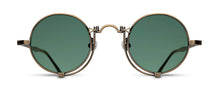 Load image into Gallery viewer, Front view of Matsuda 10601 Sunglasses, Shiny Antique Gold - Sage Green